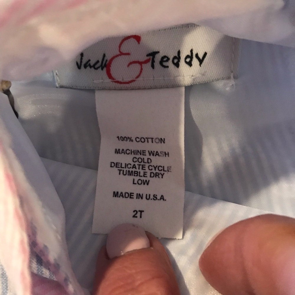 🍭Jack & Teddy Searsucker Dress - Picture 4 of 7